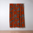 Modern black cheetah with white dots  Window Curtain Gallery Image 3