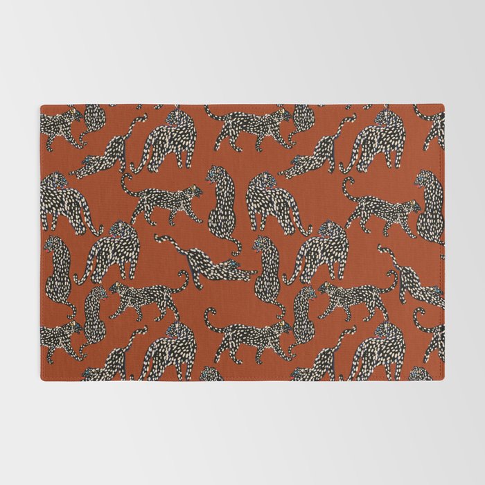 Modern black cheetah with white dots  Rug Gallery Image 2