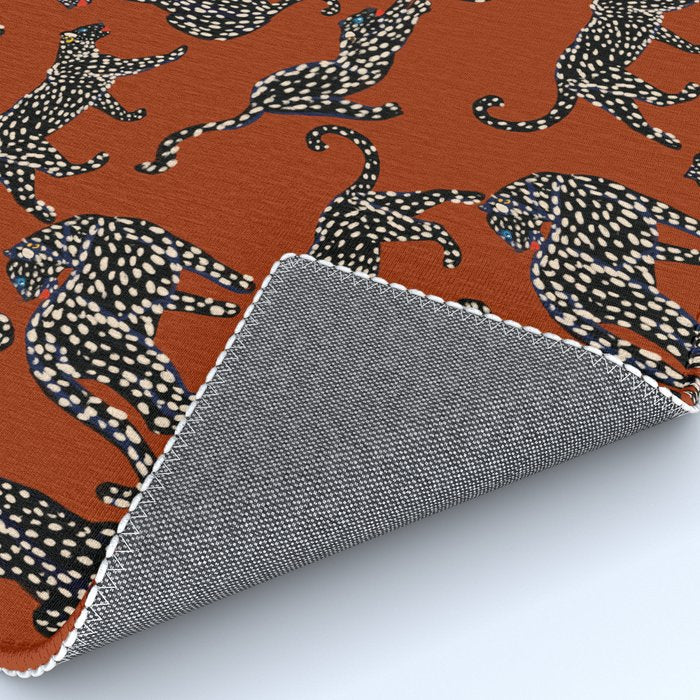 Modern black cheetah with white dots  Rug Gallery Image 4