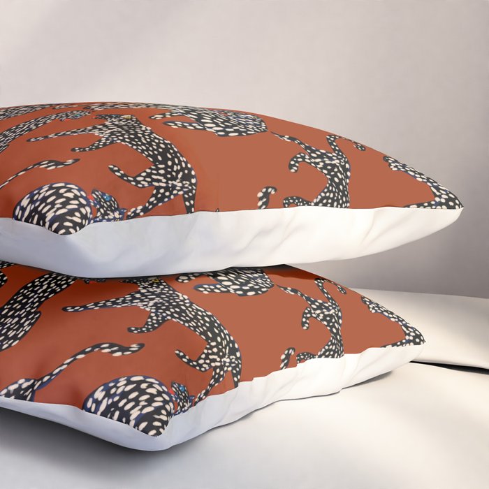 Modern black cheetah with white dots  Pillow Sham Gallery Image 3