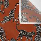 Modern black cheetah with white dots  Wall Tapestry Gallery Image 3