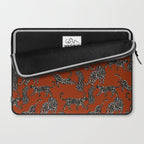 Modern black cheetah with white dots  Laptop Sleeve Gallery Image 2