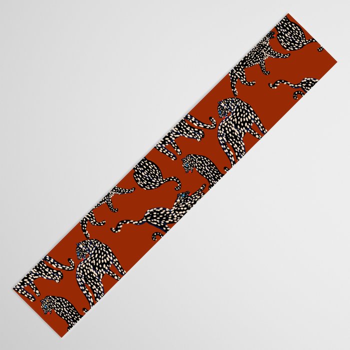 Modern black cheetah with white dots  Table Runner Gallery Image 3