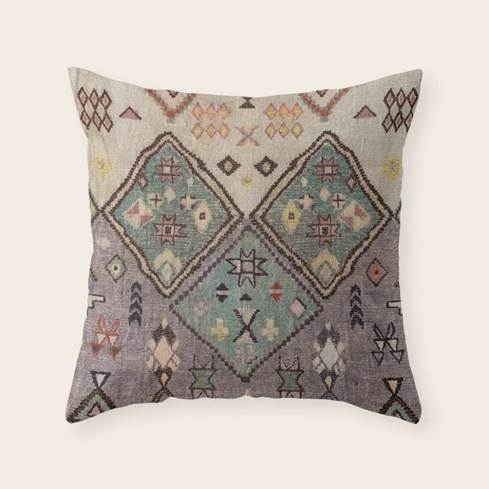 Traditional Vintage Moroccan Rug Throw Pillow Gallery Image 6
