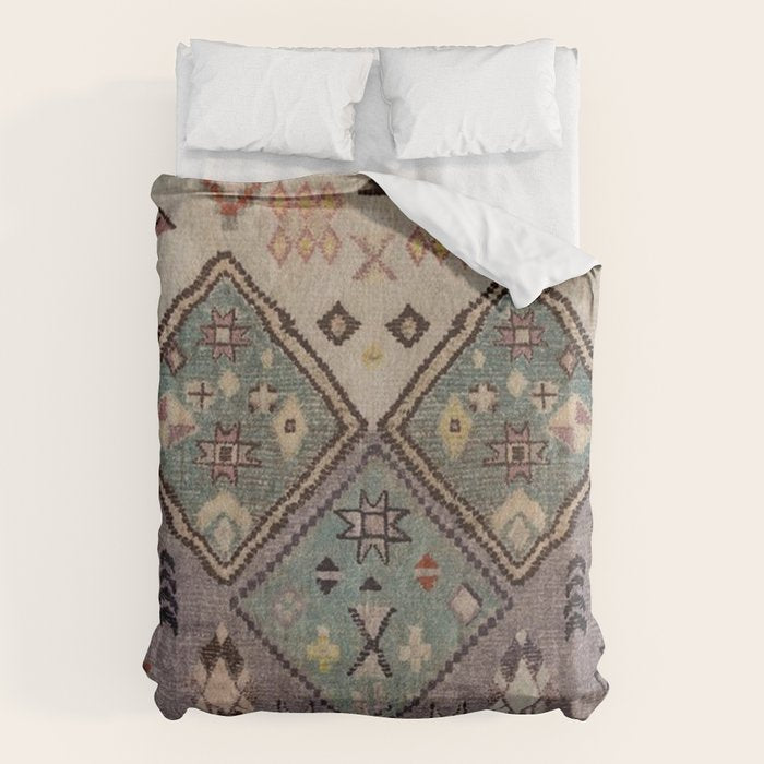 Traditional Vintage Moroccan Rug Duvet Cover Gallery Image 1
