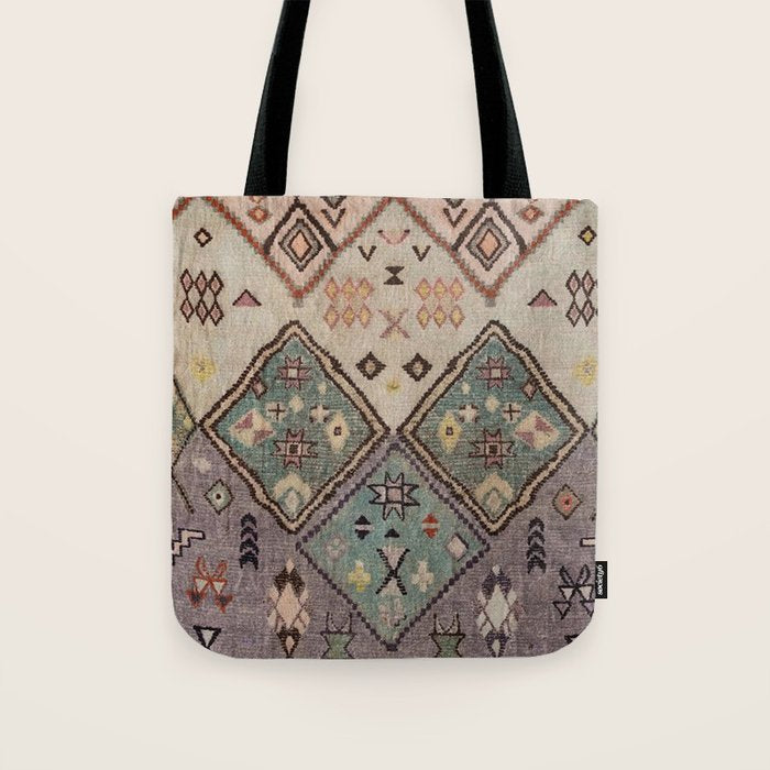 Traditional Vintage Moroccan Rug Tote Bag Gallery Image 1