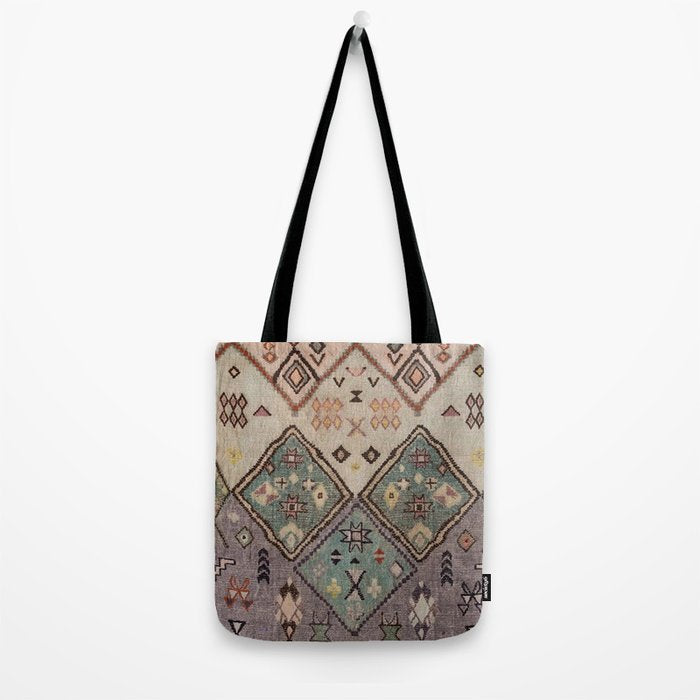 Traditional Vintage Moroccan Rug Tote Bag Gallery Image 2