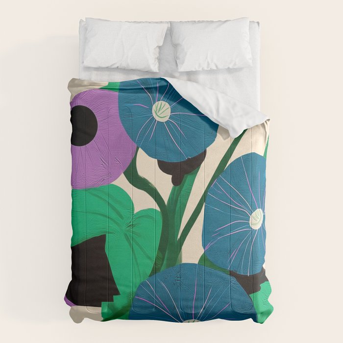 Blue Petunia Study Comforter Gallery Image 1