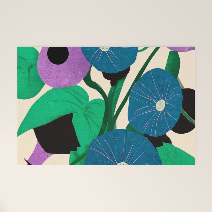 Blue Petunia Study Welcome Mat Gallery Image 1