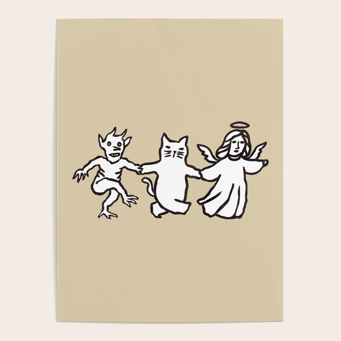 The angel and devil and cat Poster Gallery Image 4