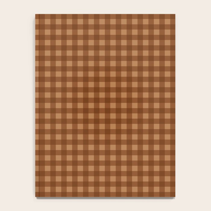 Gingham Plaid Pattern - Burnt Orange Notebook Gallery Image 4