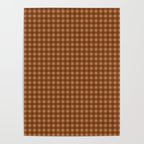 Gingham Plaid Pattern - Burnt Orange Poster Gallery Image 4