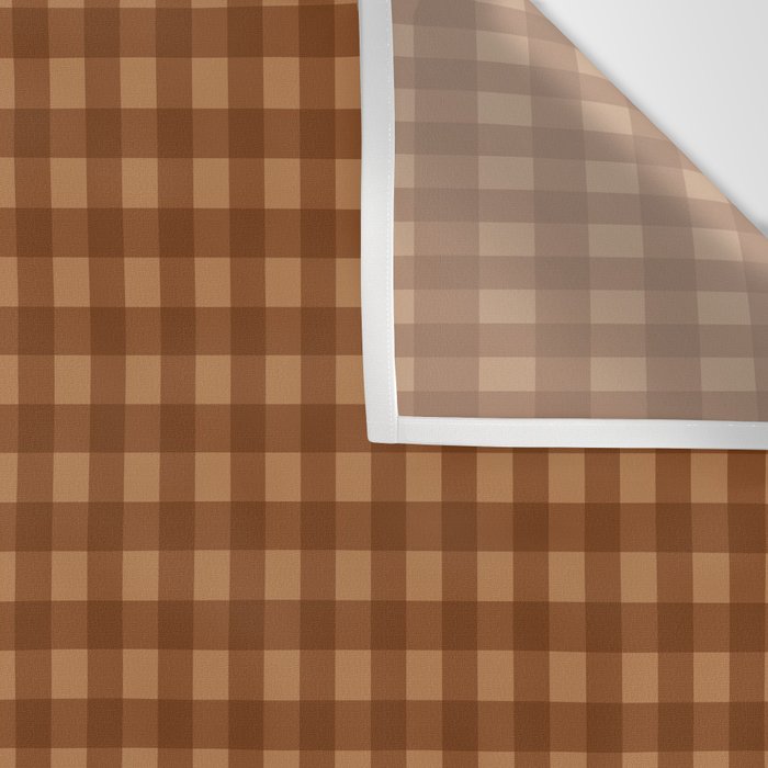 Gingham Plaid Pattern - Burnt Orange Wall Tapestry Gallery Image 3