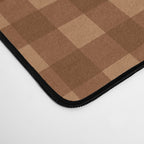 Gingham Plaid Pattern - Burnt Orange Desk Mat Gallery Image 4