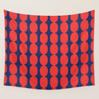 Ember and Navy Bubble Chain Wall Tapestry Gallery Image 4