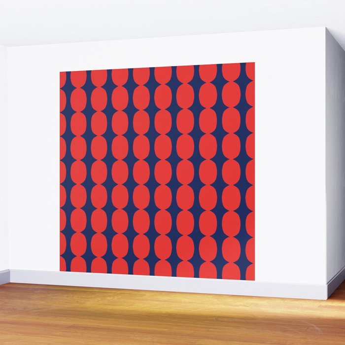 Ember and Navy Bubble Chain Wall Mural Gallery Image 2