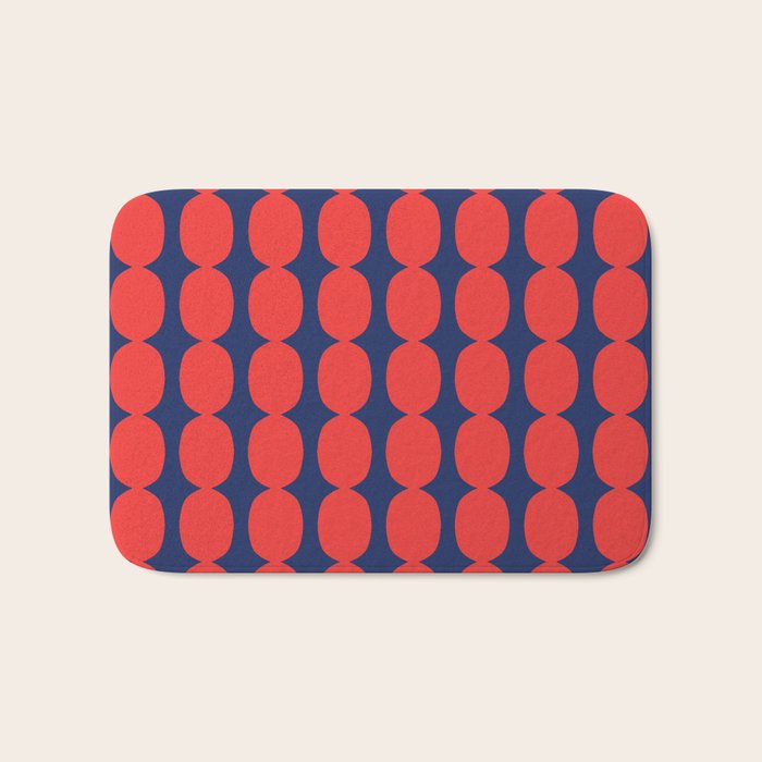 Ember and Navy Bubble Chain Bath Mat Gallery Image 1