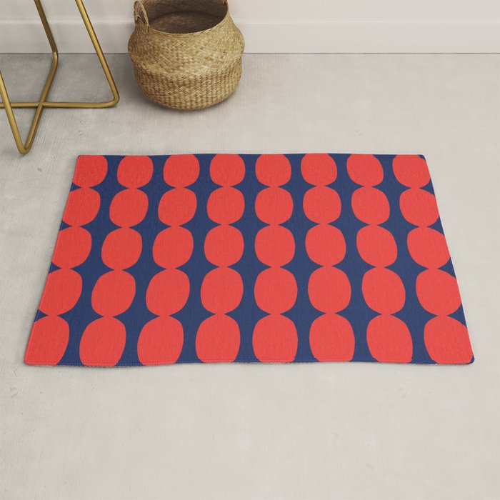 Ember and Navy Bubble Chain Rug Gallery Image 1