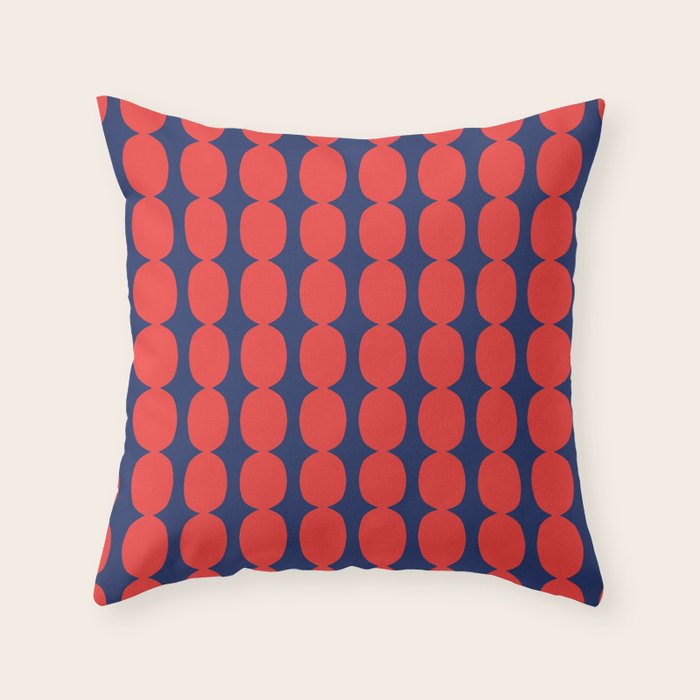Ember and Navy Bubble Chain Throw Pillow Gallery Image 6