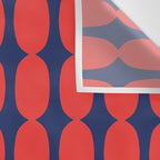 Ember and Navy Bubble Chain Wall Tapestry Gallery Image 3