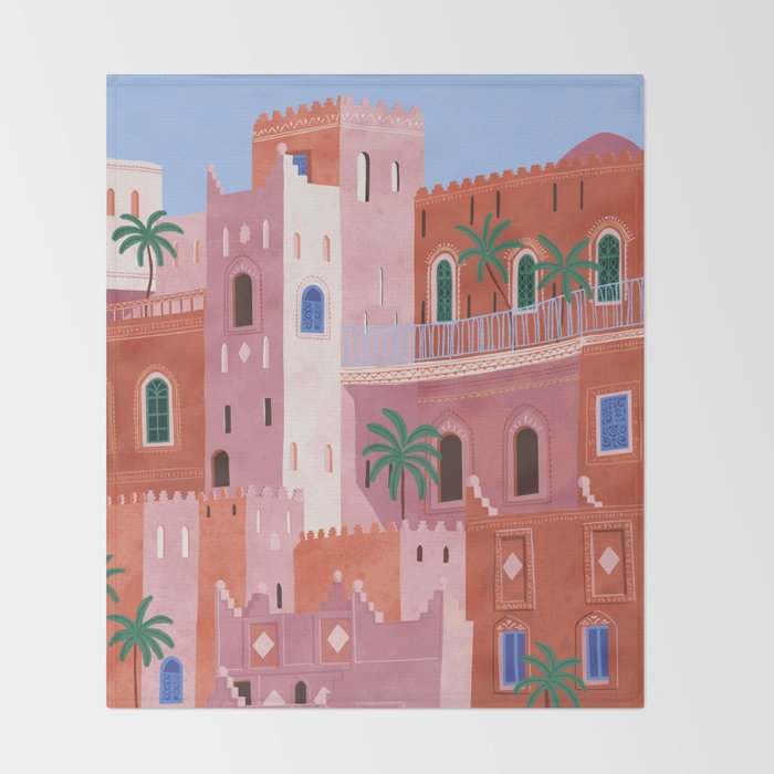 Sunset in Morocco Throw Blanket Gallery Image 2