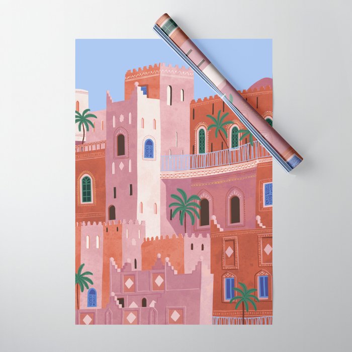 Sunset in Morocco Wrapping Paper Gallery Image 1