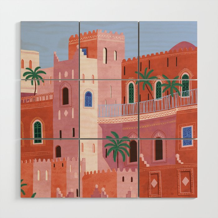 Sunset in Morocco Wood Wall Art Gallery Image 1