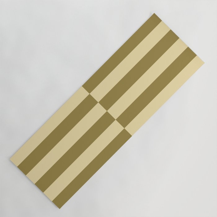 Strippy - Butter and Olive Yoga Mat Gallery Image 1