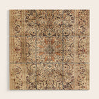 Silk Esfahan Persian Carpet Print Wood Wall Art Gallery Image 1