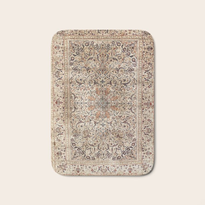 Silk Esfahan Persian Carpet Print Bath Mat Gallery Image 1