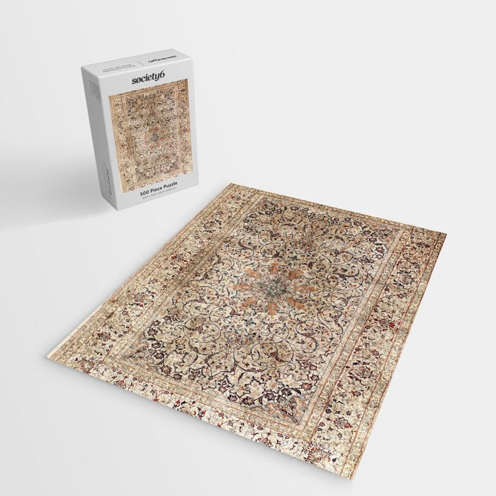 Silk Esfahan Persian Carpet Print Jigsaw Puzzle Gallery Image 2