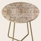 Silk Esfahan Persian Carpet Print Side Table Gallery Image 2