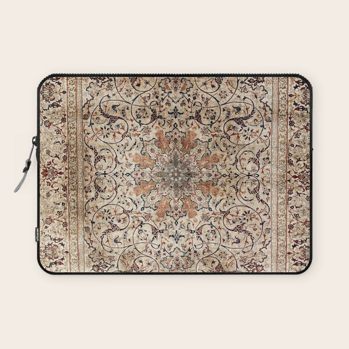 Silk Esfahan Persian Carpet Print Laptop Sleeve Gallery Image 1