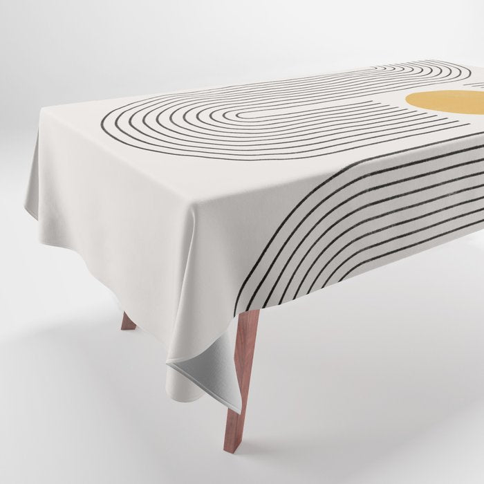 Mid-Century Modern No.22 - Woodblock Print Tablecloth Gallery Image 1