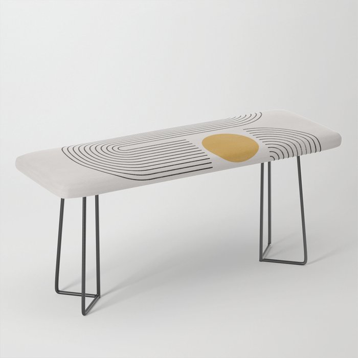 Mid-Century Modern No.22 - Woodblock Print Bench Gallery Image 1