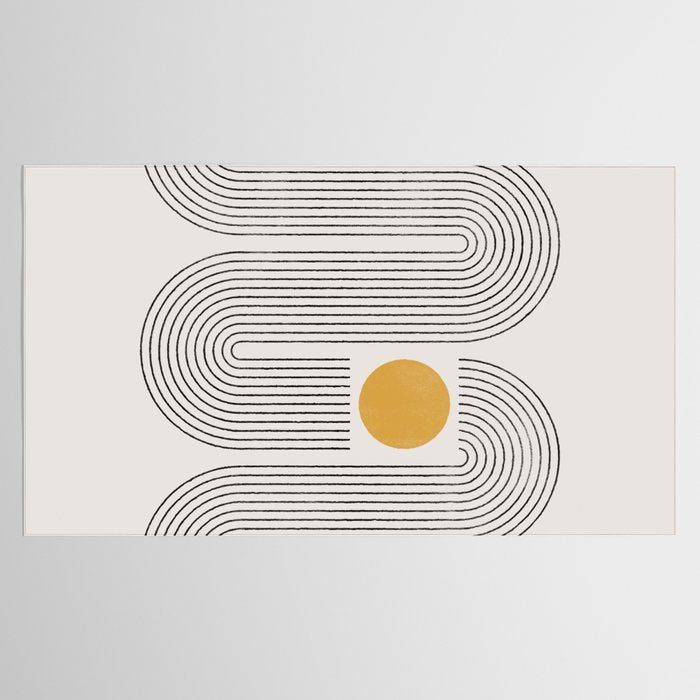 Mid-Century Modern No.22 - Woodblock Print Tablecloth Gallery Image 2