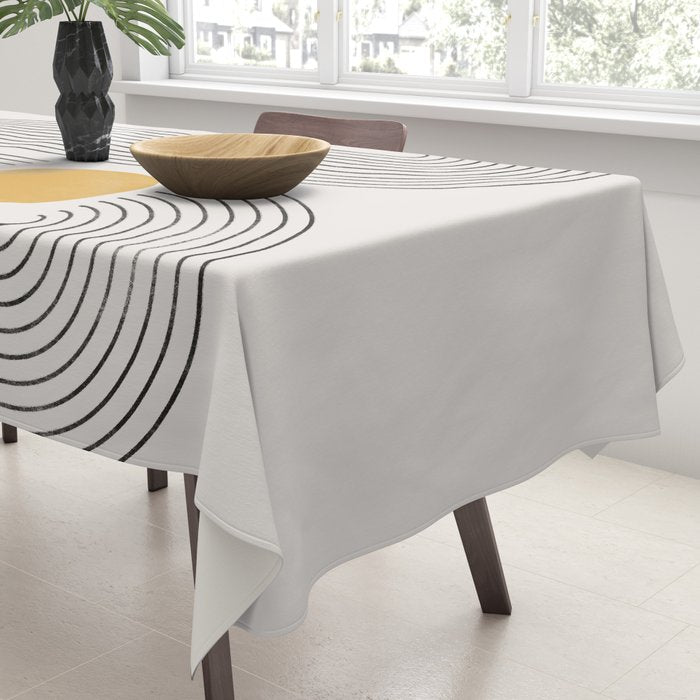 Mid-Century Modern No.22 - Woodblock Print Tablecloth Gallery Image 3