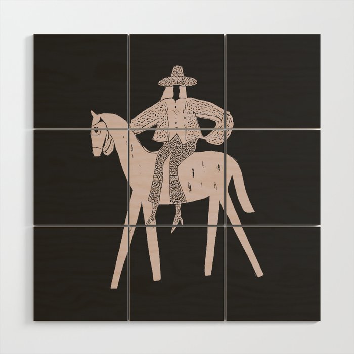 Solo Rider - Charcoal Wood Wall Art Gallery Image 1