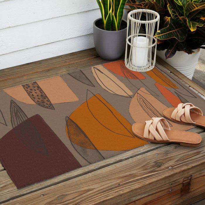 Transparent Shapes #1 Outdoor Rug Gallery Image 2