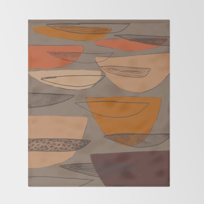 Transparent Shapes #1 Throw Blanket Gallery Image 2
