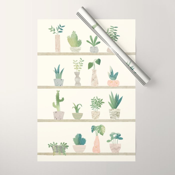 Little Plant Pots Wrapping Paper Gallery Image 1
