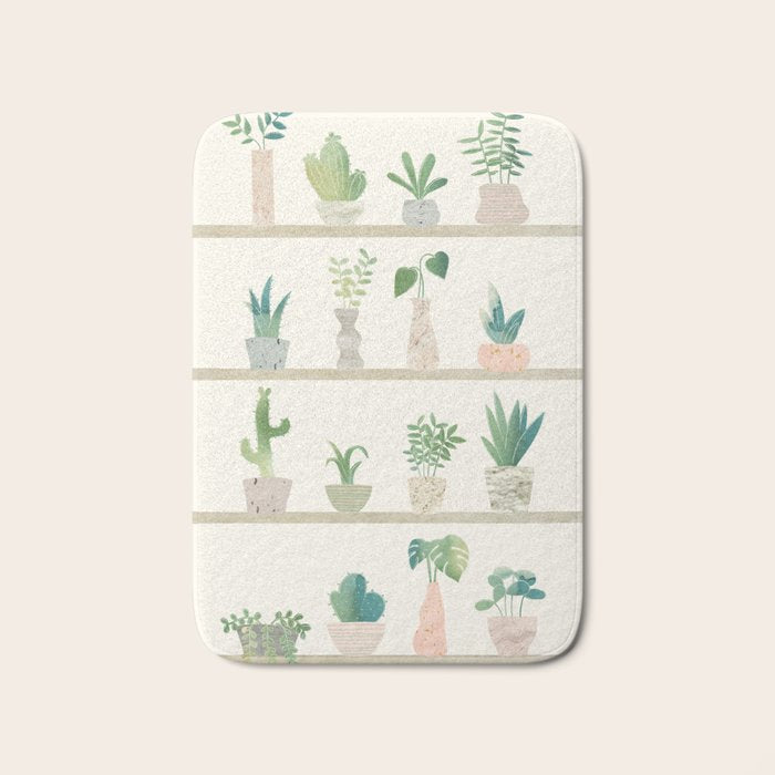 Little Plant Pots Bath Mat Gallery Image 1