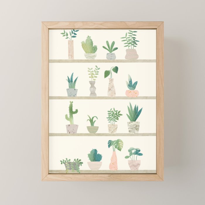 Little Plant Pots Mini Art Print Gallery Image 1