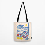 Sardines, Lemons and Wine at the Beach Tote Bag Gallery Image 2