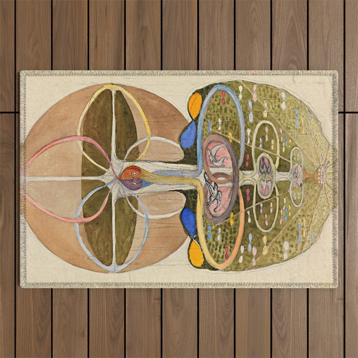 Hilma af Klint "Tree of Knowledge No. 1" Outdoor Rug Gallery Image 1