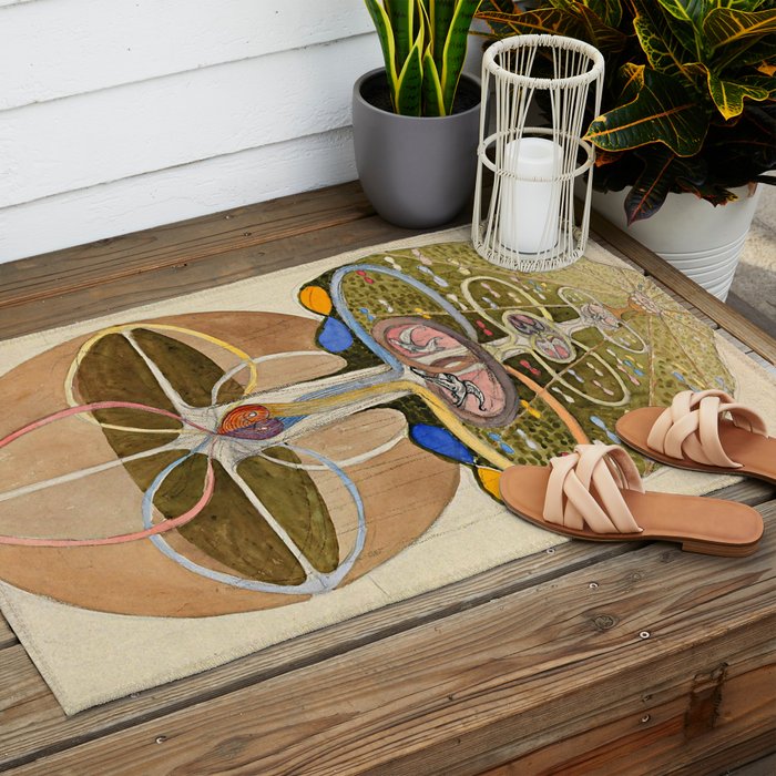 Hilma af Klint "Tree of Knowledge No. 1" Outdoor Rug Gallery Image 2