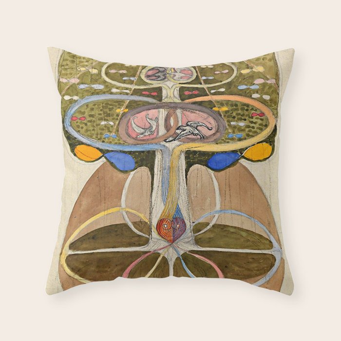 Hilma af Klint "Tree of Knowledge No. 1" Throw Pillow Gallery Image 6