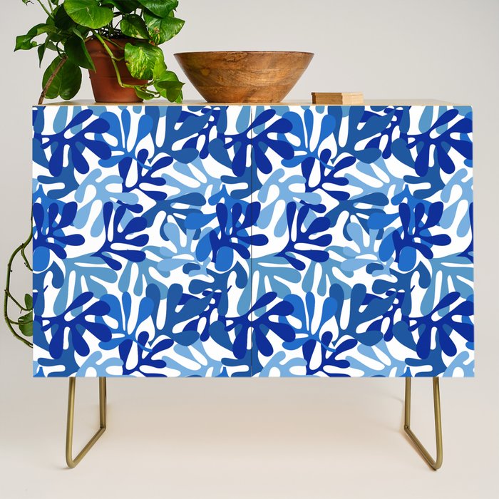 Abstract organic plant leaf shape pattern Credenza Gallery Image 1