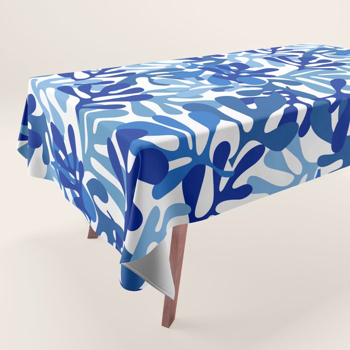 Abstract organic plant leaf shape pattern Tablecloth Gallery Image 1