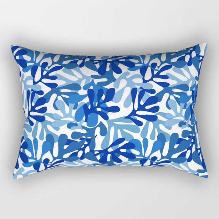 Abstract organic plant leaf shape pattern Rectangular Pillow Gallery Image 2
